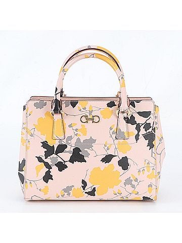 Salvatore Ferragamo Salvatore Ferragamo Beggy Floral GG-21F317 Leather Handbag Tote Bag - Brand Name Women's (view 1)