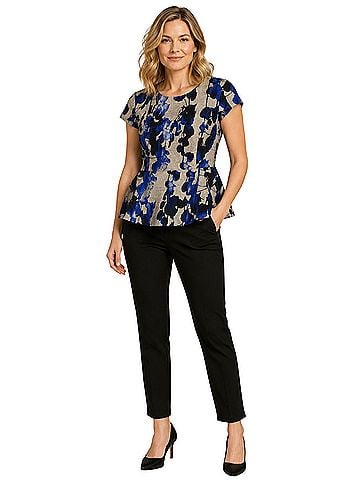 Kensie Short Sleeve Blouse (view 1)