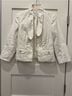 Trina Turk 97% Cotton 3% Elastoester 100% Acetate White Jacket Size 4 - photo 3