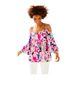 Lilly Pulitzer 100% Rayon Floral Multi Color Short Sleeve Blouse Size XXS - photo 1