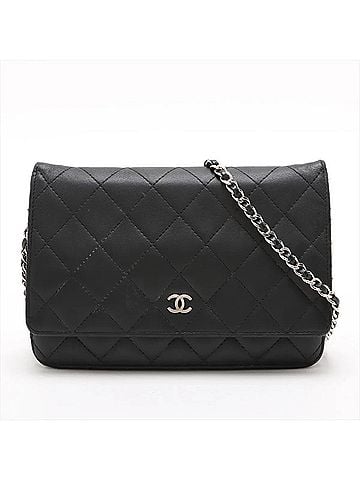 Chanel Chanel Matelassé Lambskin Leather Long Wallet/Shoulder Bag with Serial Seal - Women's (view 1)