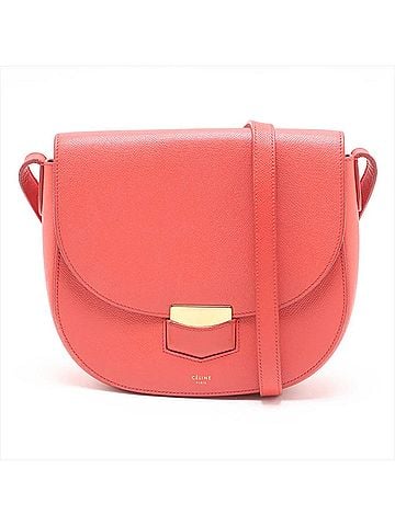 Céline Celine Trotter Leather Shoulder Bag Crossbody Gold Hardware Handbag Tote for Women (view 1)