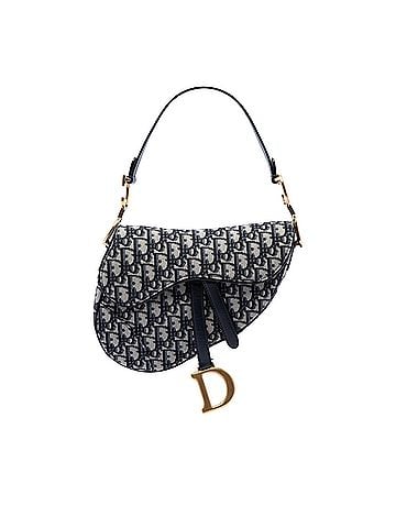 Dior Oblique Canvas Saddle Bag (view 1)