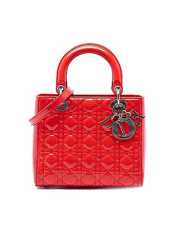 Dior Medium Patent Cannage Lady Dior (view 1)