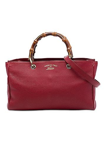 Gucci Medium Calfskin Bamboo Shopper Satchel (view 1)