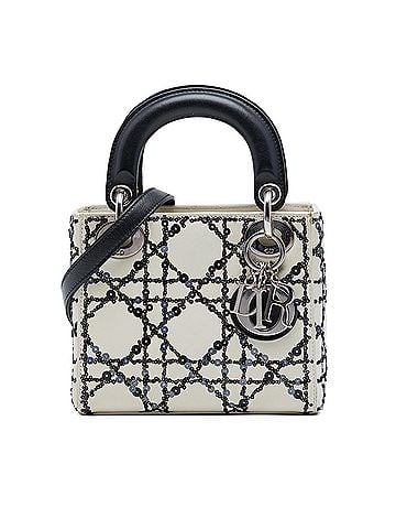 Dior Mini Calfskin Cannage Sequin Lady Dior (view 1)