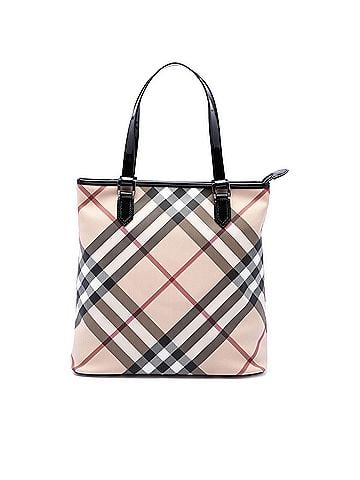 Burberry Supernova Check Coated Canvas Tote (view 1)