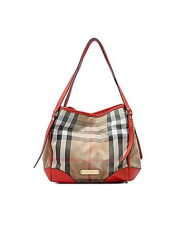 Burberry Small House Check Canvas Bridle Canterbury Tote (view 1)