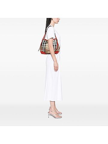Burberry Small House Check Canvas Bridle Canterbury Tote (view 2)