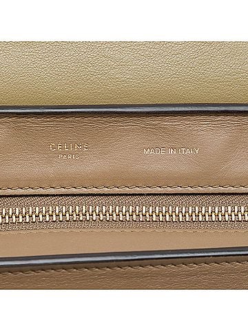 Céline Medium Tricolor Calfskin and Suede Trapeze Satchel (view 2)