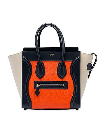 Céline Micro Tricolor Leather Luggage Tote (view 1)