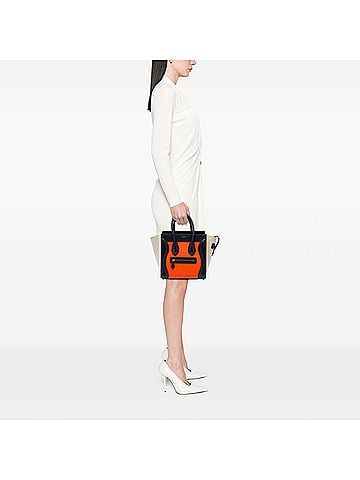 Céline Micro Tricolor Leather Luggage Tote (view 2)