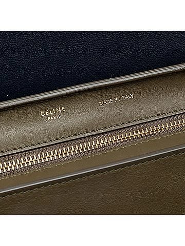 Céline Medium Tricolor Leather Trapeze Satchel (view 2)