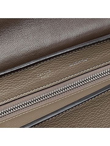 Céline Medium Calfskin and Suede Trapeze Satchel (view 2)