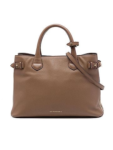 Burberry Medium Calfskin and House Check Banner Satchel (view 1)