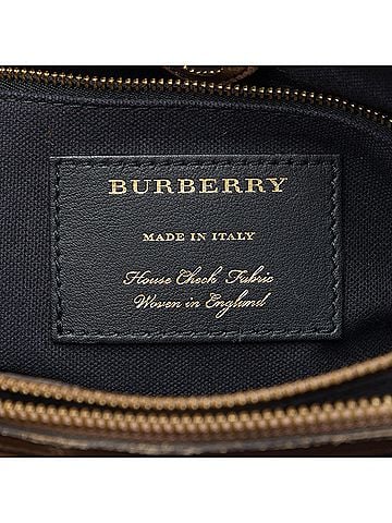 Burberry Medium Calfskin and House Check Banner Satchel (view 2)