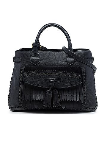 Burberry Medium Grained Calfskin Brogue and Fringe Banner Satchel (view 1)