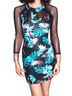 Guess Floral Teal Cocktail Dress Size XS - photo 1