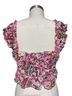 Astr 100% Poly Chiffon Floral Multi Color Sleeveless Top Size M - photo 2