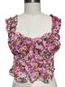 Astr 100% Poly Chiffon Floral Multi Color Sleeveless Top Size M - photo 1