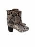 Tory Burch 100% Leather Snake Print Black Gray Ankle Boots Size 8 - photo 3