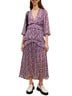 Maje 100% Polyester Floral Purple White Casual Dress Size XL - photo 2