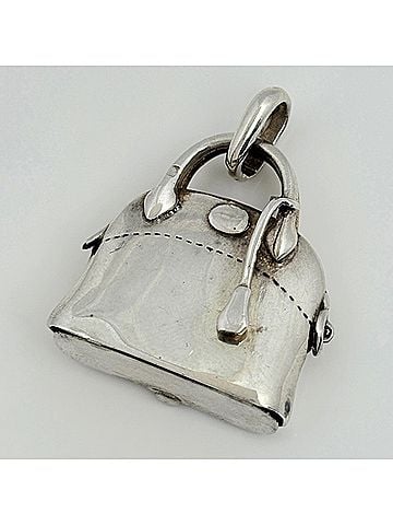 Hermès Hermes Bolide motif pendant top, pill case, sterling silver (925), silver, women's. (view 2)