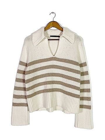 Jenni Kayne Phoebe Polo Cashmere Pullover Sweater (view 1)