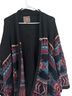 Double D Ranch Aztec Or Tribal Print Black Red Cardigan Size XL - photo 2