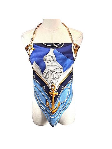 Ralph Lauren Black Label Polo Ralph Lauren Nautical Sailing Sleeveless Silk Top (view 2)