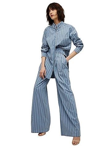 Veronica Beard Lloyd shirt, Maliyah trousers Jumpsuit (view 1)