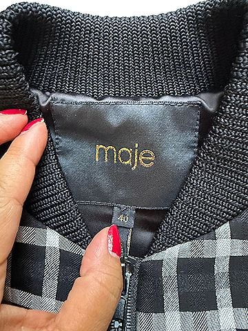 Maje Plaid Bomber Jacket (view 2)