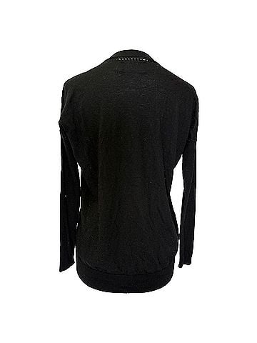 Zadig & Voltaire Zadig &amp; Voltaire V-neck Sweater in Black Merino Wool (view 2)