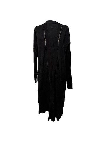 Zadig & Voltaire Zadig &amp; Voltaire Knit Open Front Long Cardigan in Black Wool (view 1)