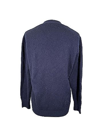 Joseph Joseph Buttoned Cardigan in Navy Blue Wool (view 2)