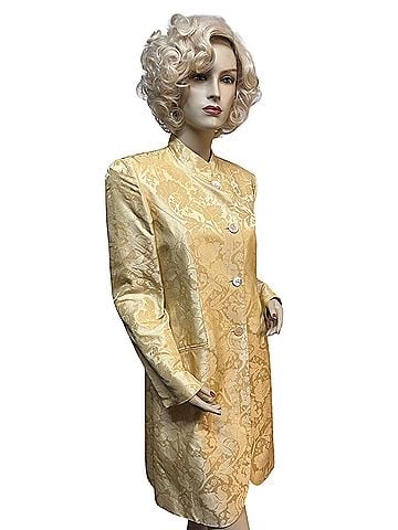 J. Peterman Silk Damask Cutaway Jacket Coat (view 1)