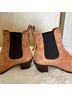 FRAME 100% Leather Solid Tan Ankle Boots Size EU 38 - photo 4