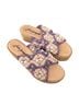 Free People Purple Tan Sandals Size 6 1/2 - photo 1