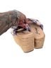 Free People Purple Tan Sandals Size 6 1/2 - photo 2