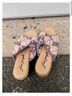 Free People Purple Tan Sandals Size 6 1/2 - photo 3