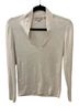 Repeat Cashmere 100% Cotton Ivory Pullover Sweater Size S - photo 1