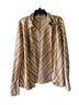 Old Navy 100% Polyester Stripes Multi Color Long Sleeve Button-Down Shirt Size L - photo 1