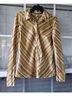 Old Navy 100% Polyester Stripes Multi Color Long Sleeve Button-Down Shirt Size L - photo 3