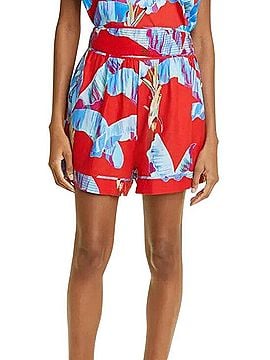 FARM Rio Sweet Jungle High Waist Linen Blend Shorts (view 1)