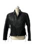 Unik Purple Rose Fringe Moto Leather Jacket - photo 7