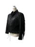 Unik Purple Rose Fringe Moto Leather Jacket - photo 4