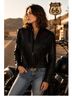 Unik Purple Rose Fringe Moto Leather Jacket - photo 11
