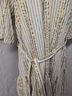 Oliphant 100% Cotton Stripes White Gold Casual Dress Size L - photo 5