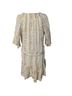 Oliphant 100% Cotton Stripes White Gold Casual Dress Size L - photo 2