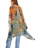 Free People Floral Blue Yellow Cardigan Size L - photo 2